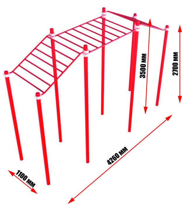 Рукоход с изменением высоты Pioner A16424