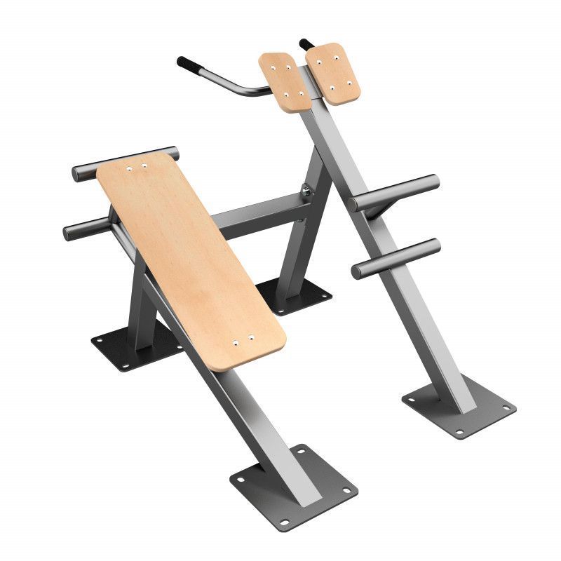 Уличный тренажер Скамья для пресса + гиперэкстензия  Pioner A17735