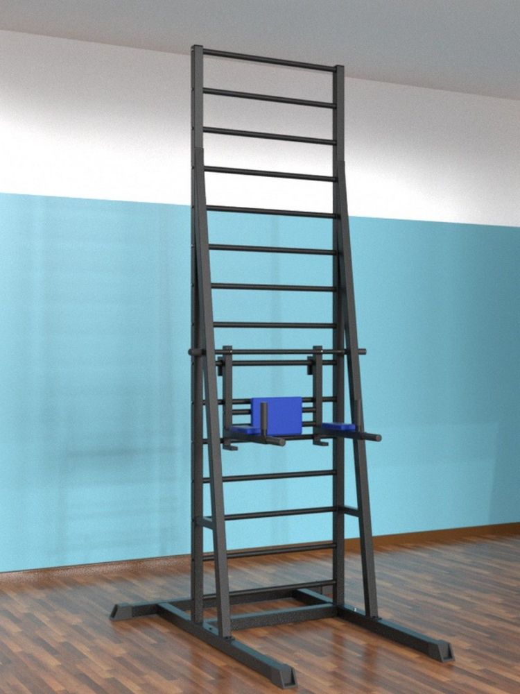 Шведская стенка напольная разборная  с брусьями 3 в 1 Pioner A16194