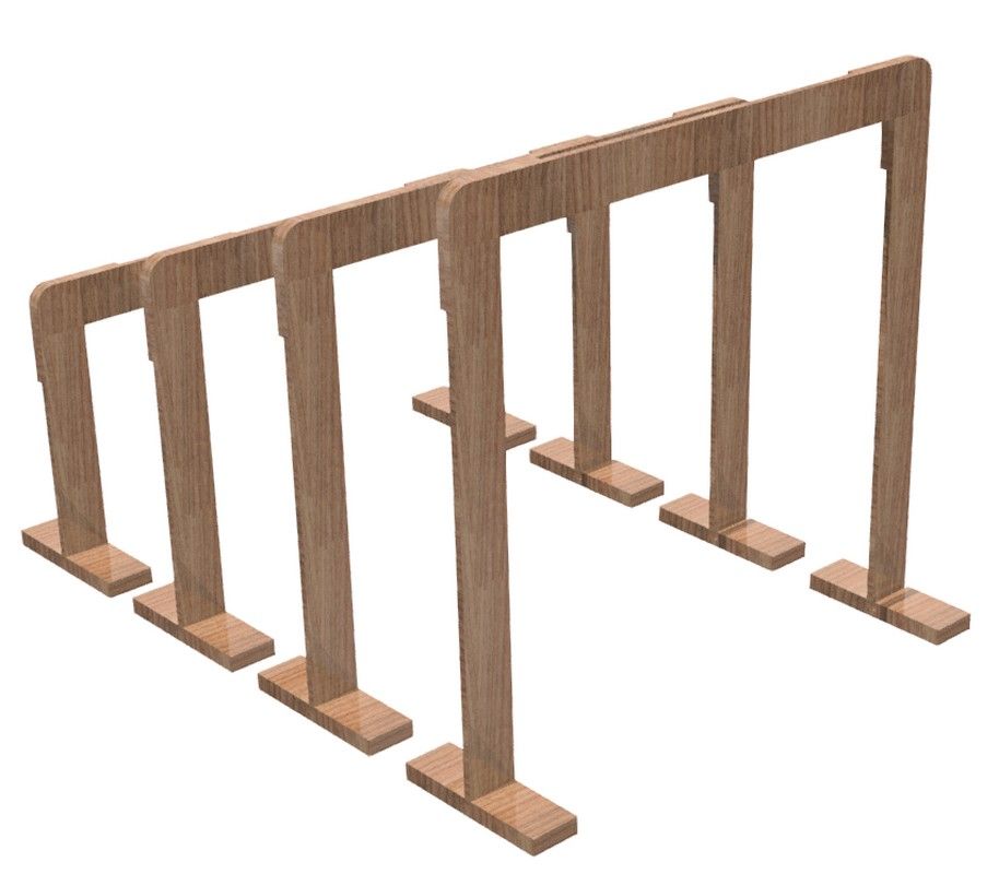 Дуга для подлезания h=60 см фанера  Pioner A11322