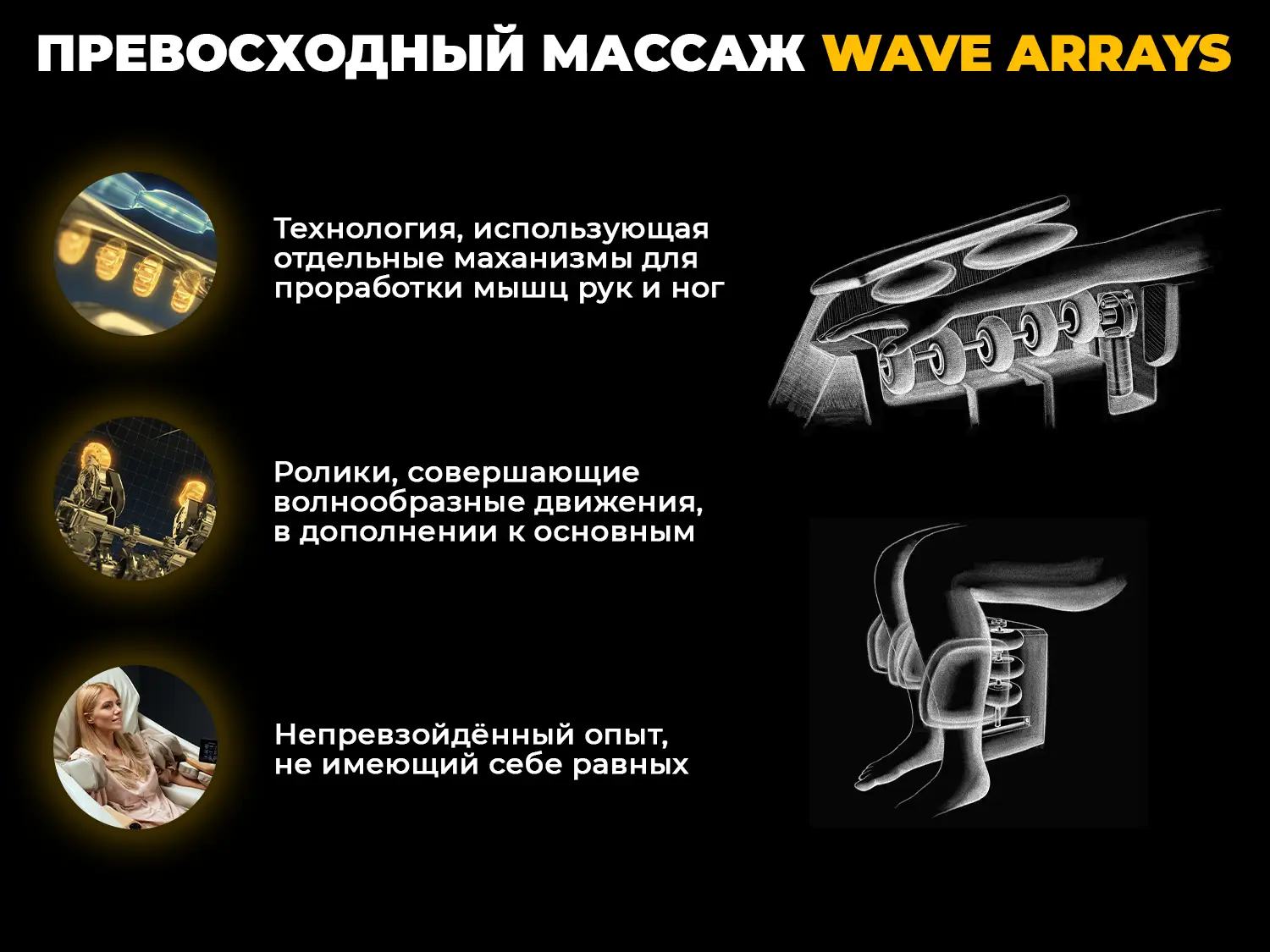 Ультра премиум массажное кресло D_Core 2 Черный