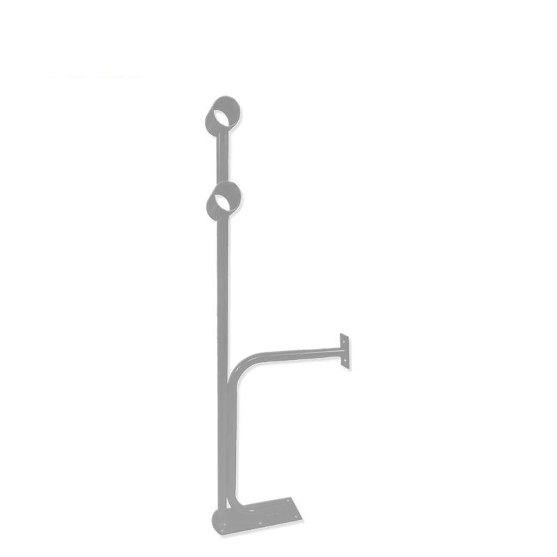 Хореографический кронштейн напольно-пристенный двухрядный  белый Pioner A12832