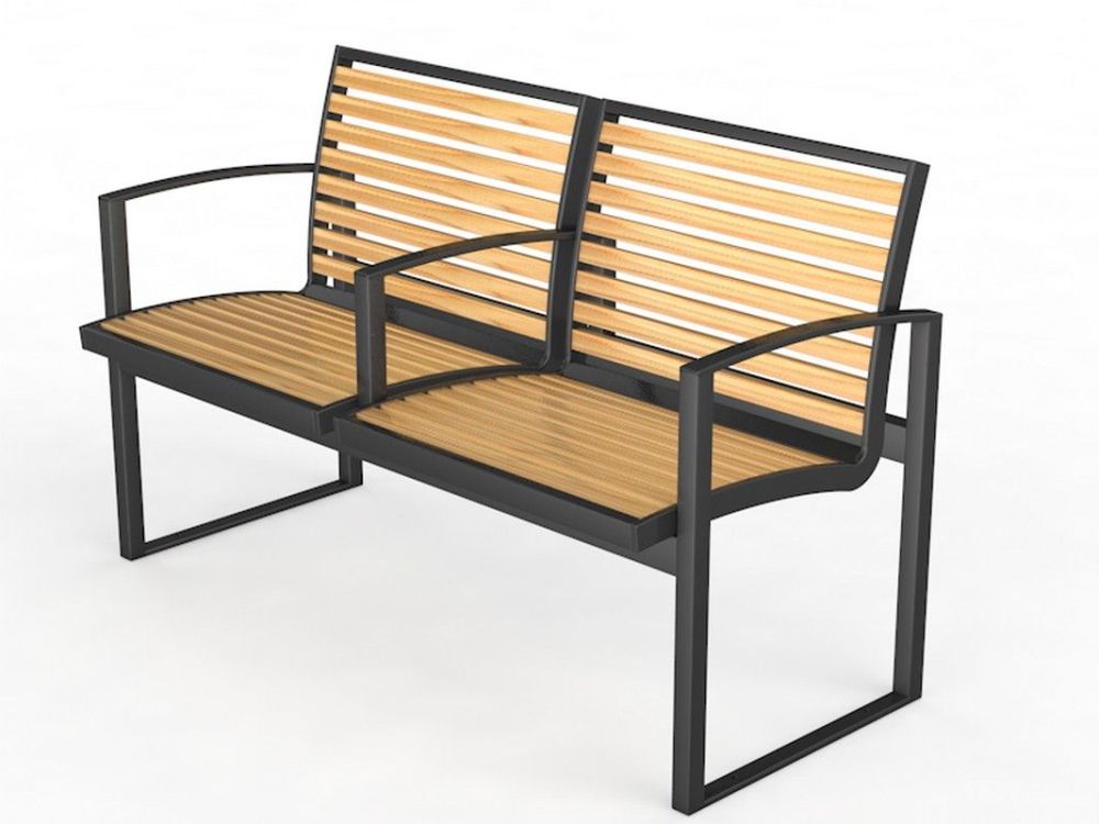 Уличная скамейка со спинкой Pioner A10948