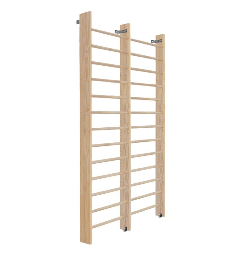 Стенка шведская 2-х секционная 280х160 см, боковина 14 см (массив.сосна) Pioner A15871