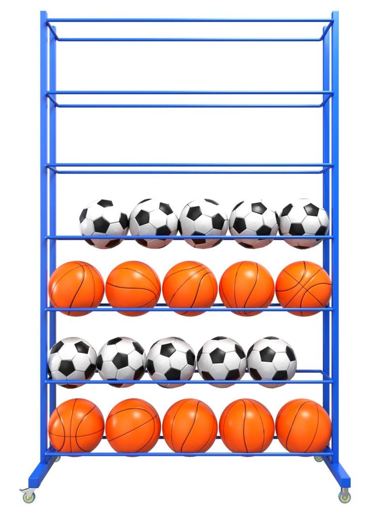Стеллаж для мячей односторонний 200х210х35 на 56шт Pioner A13575