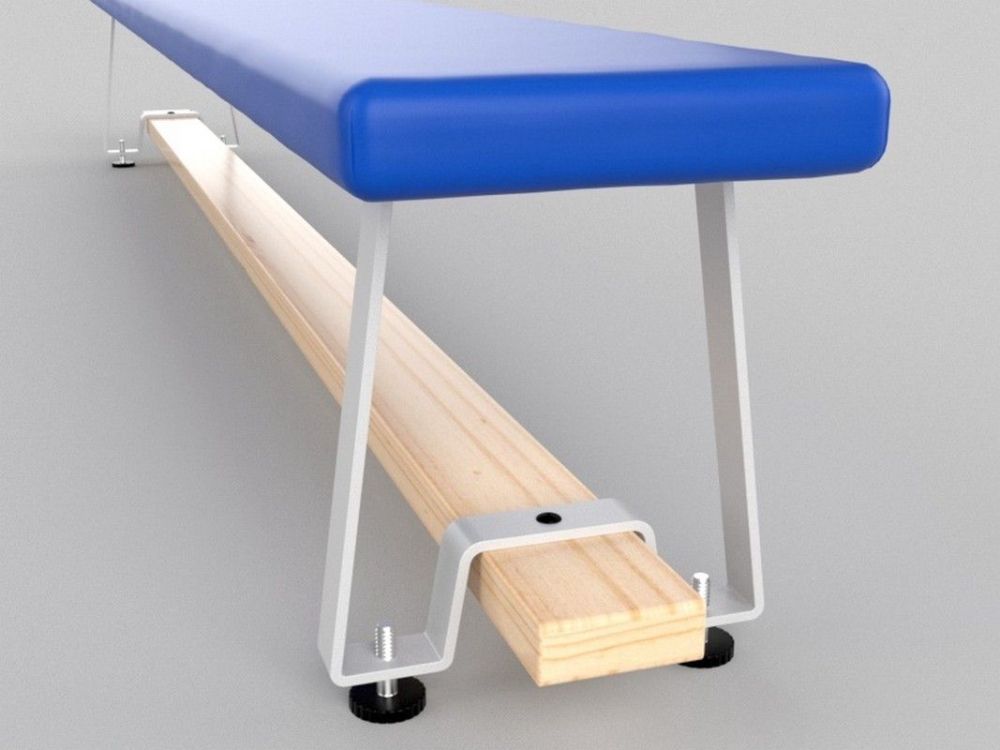 Скамейка гимнастическая полумягкая, ножка - металл  Длина 150см Pioner A13678