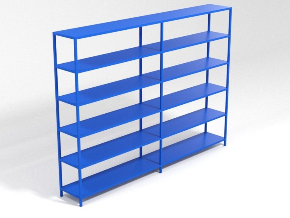 Стеллаж для спортивного инвентаря односторонний 190х122х35 Pioner A16386