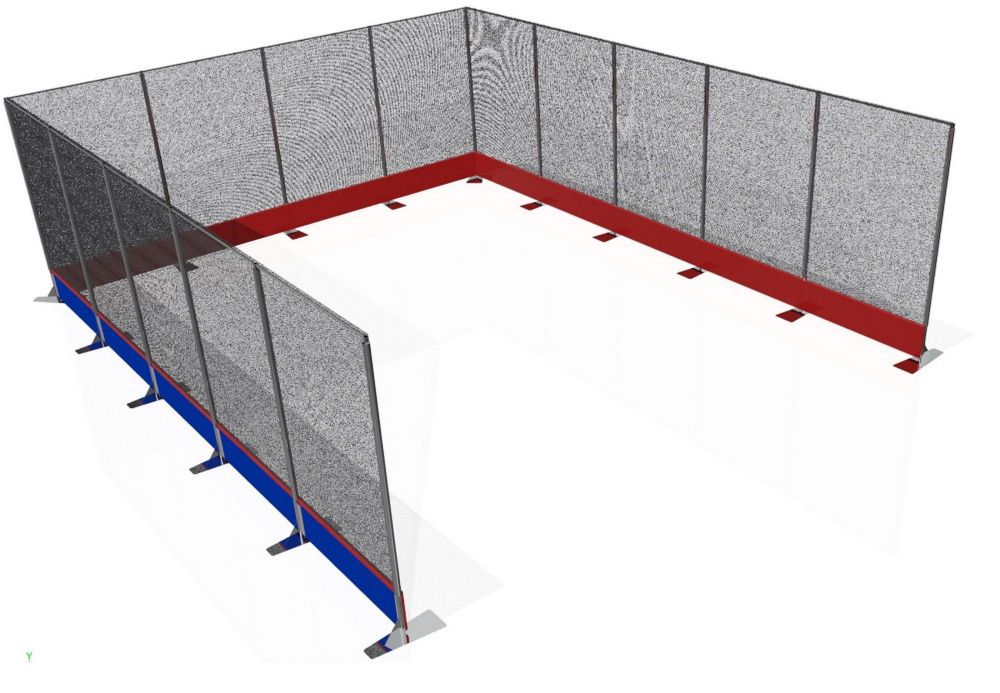 Сектор для ограждения места тренировки метаний в помещении  Pioner A15428