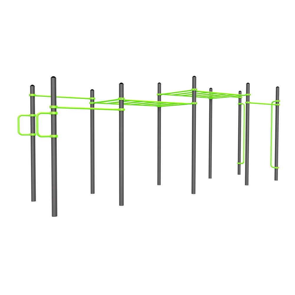 Воркаут (шведская стенка, рукоход-змеевик и классический, перекладины вертикальные)  Pioner A17438