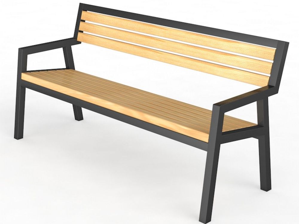 Уличная скамейка со спинкой, l1,5 м  Pioner A10955