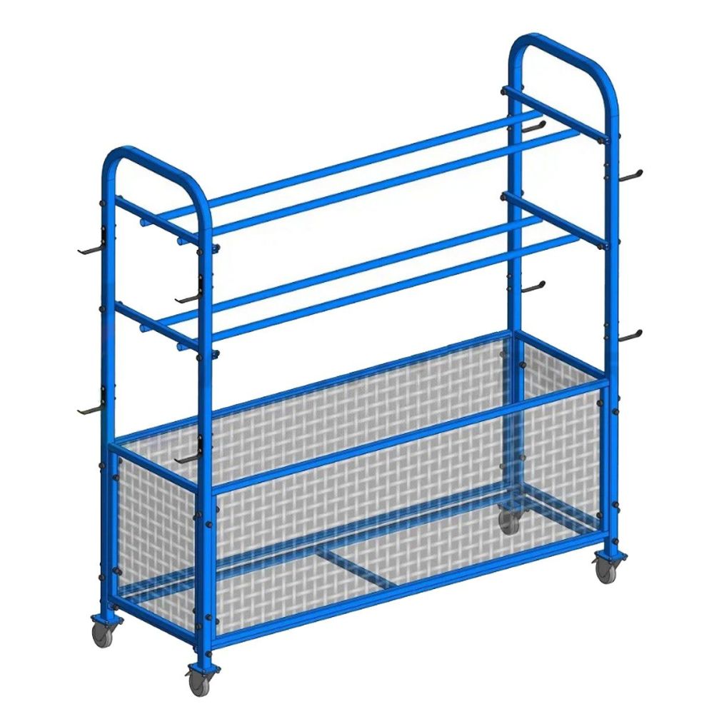 Стеллаж универсальный для хранения спортинвентаря 150x50x160см (разборный)  Pioner A17206
