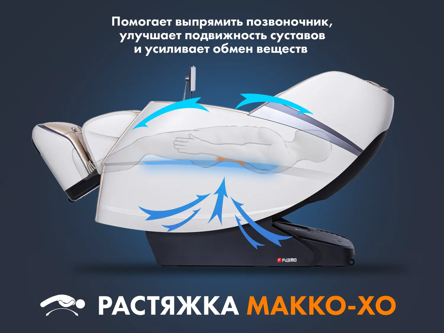 Массажное кресло FUJIMO 氣 Combat 4D Шампань