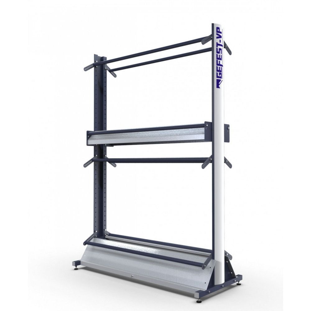 Стеллаж Премиум для детских горных лыж, двухсторонний 219х243х67см  GLDP-76