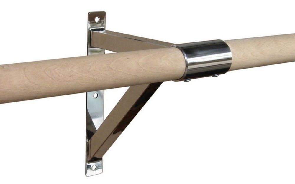 Кронштейн пристенный однорядного балетного станка   нержавеющая сталь Pioner A14189