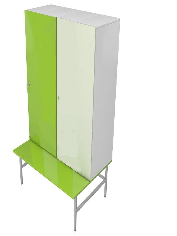 Шкаф-скамейка для раздевалок ЛДСП  Pioner A16269