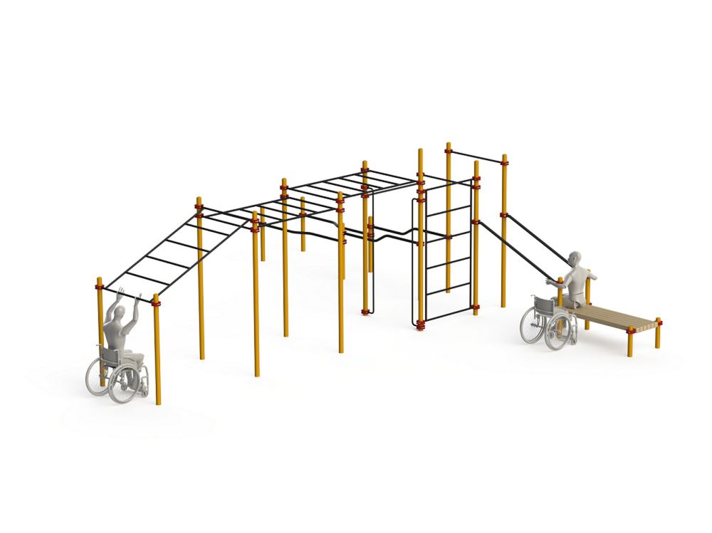 Спортивный комплекс для инвалидов-колясочников  Pioner A11827