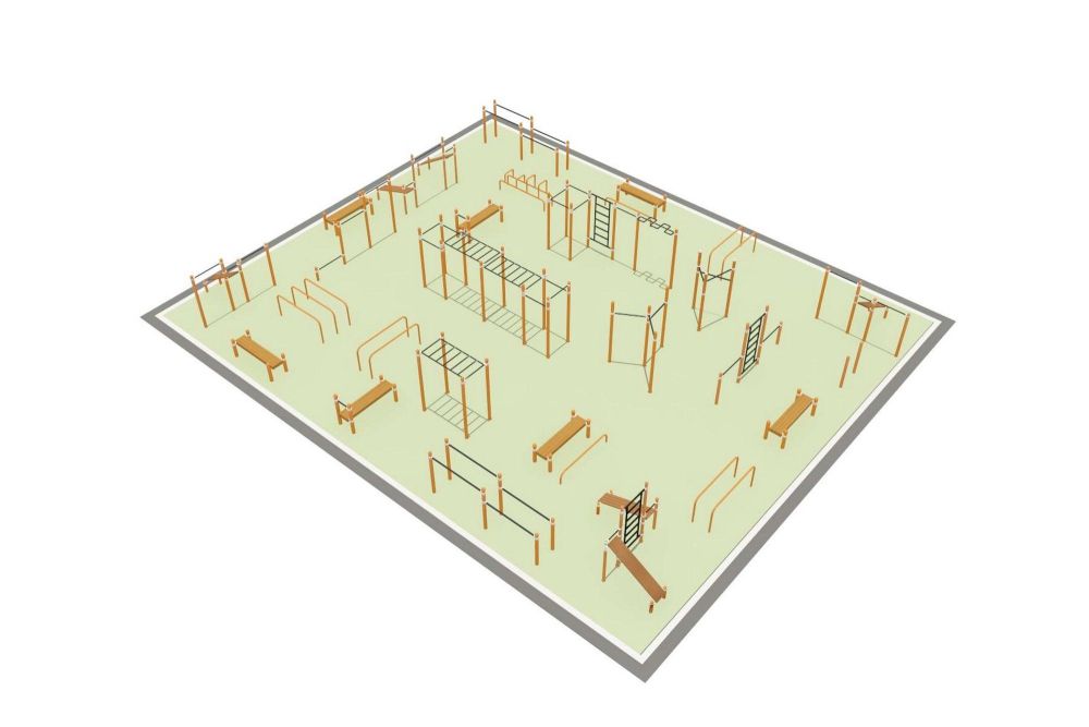 Парковая площадка для Воркаут и WRK  Pioner A16592