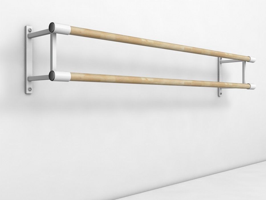 Станок хореографический настенный, двурядный (2,0 м) поручень - сосна  Pioner A12476