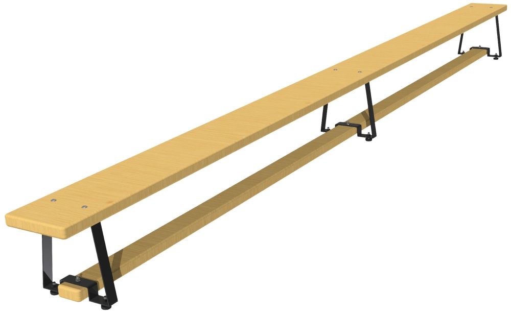 Скамейка гимнастическая 3 м (мет.ножки), покрытие мебельный лак  Pioner A15237