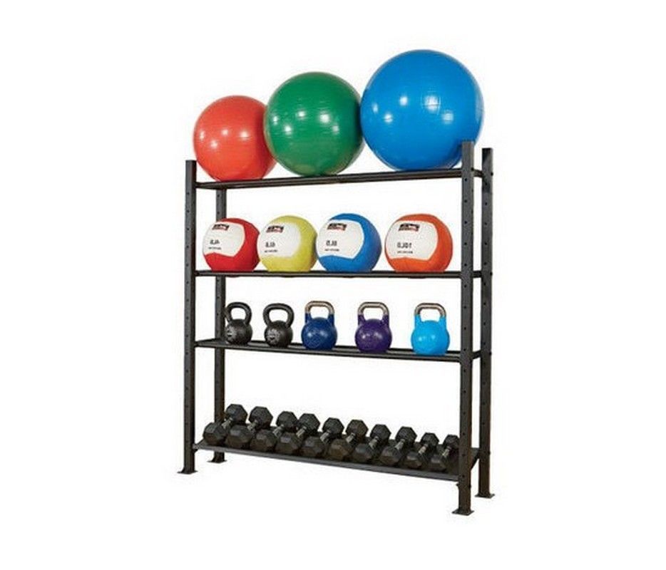 Модульный стеллаж для гантелей, гирь и медболов 180х36х185 см Pioner A12250