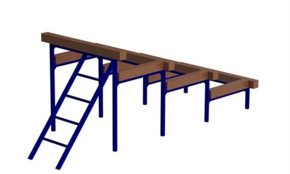 Элемент полосы препятствий Разрушенная лестница  Pioner A16667