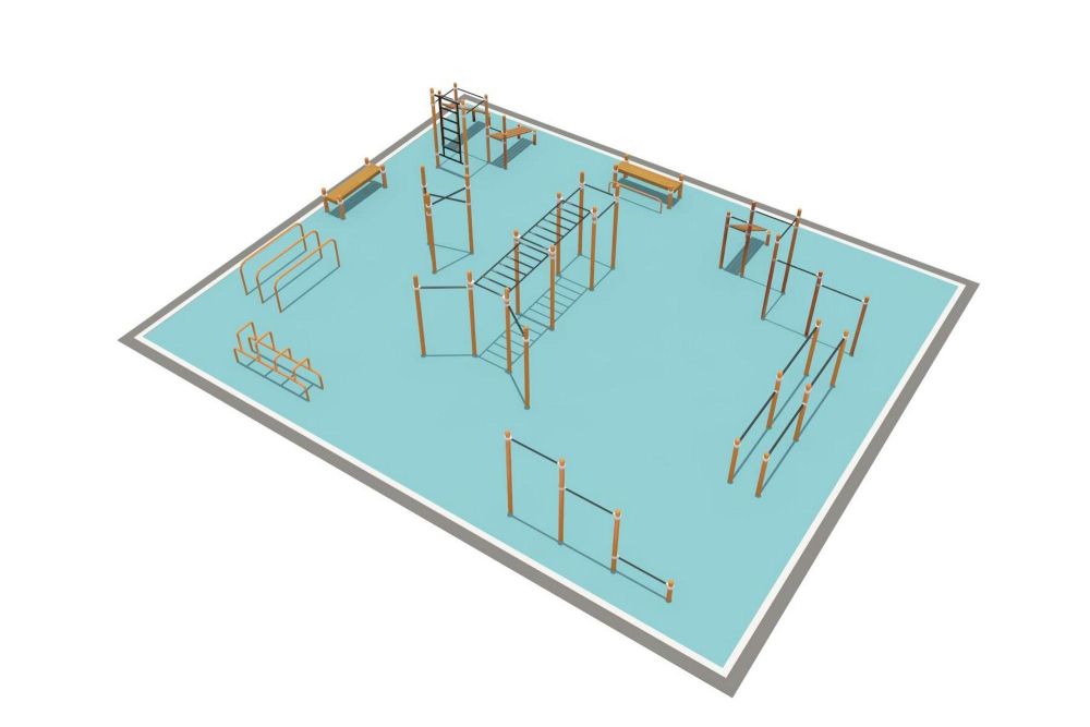 Районная площадка для Воркаут и WRK Pioner A16602