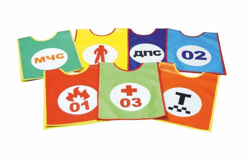 Комплект жилеток для набора ПДД (7шт)  Pioner A11487