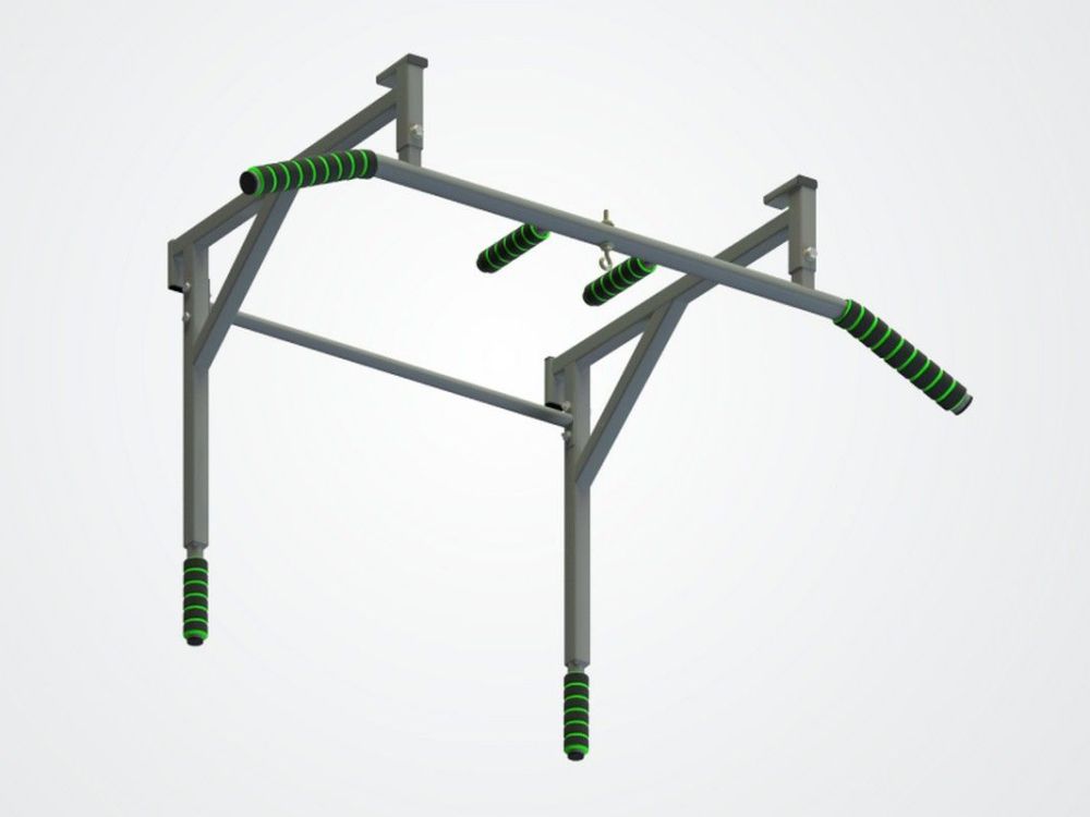 Турник-брусья навесной, серый Pioner A12169