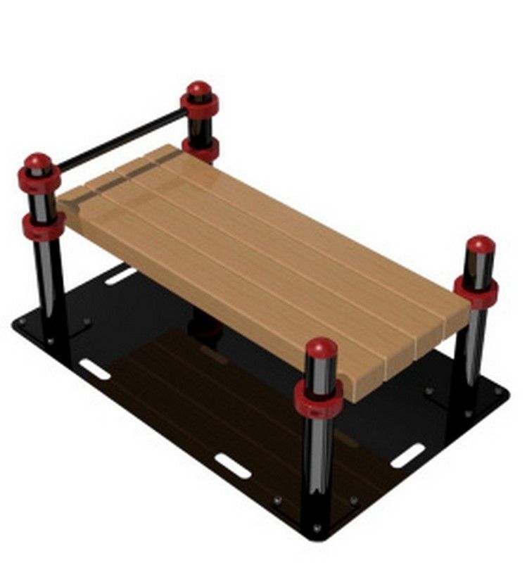 Скамья для пресса мобильная поднимание туловища из положения лежа на спине  Pioner A15186