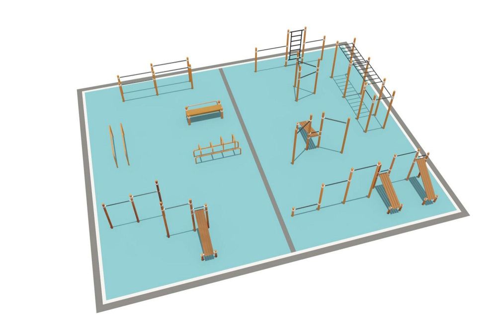 Районная площадка для Воркаут и WRK  Pioner A16612