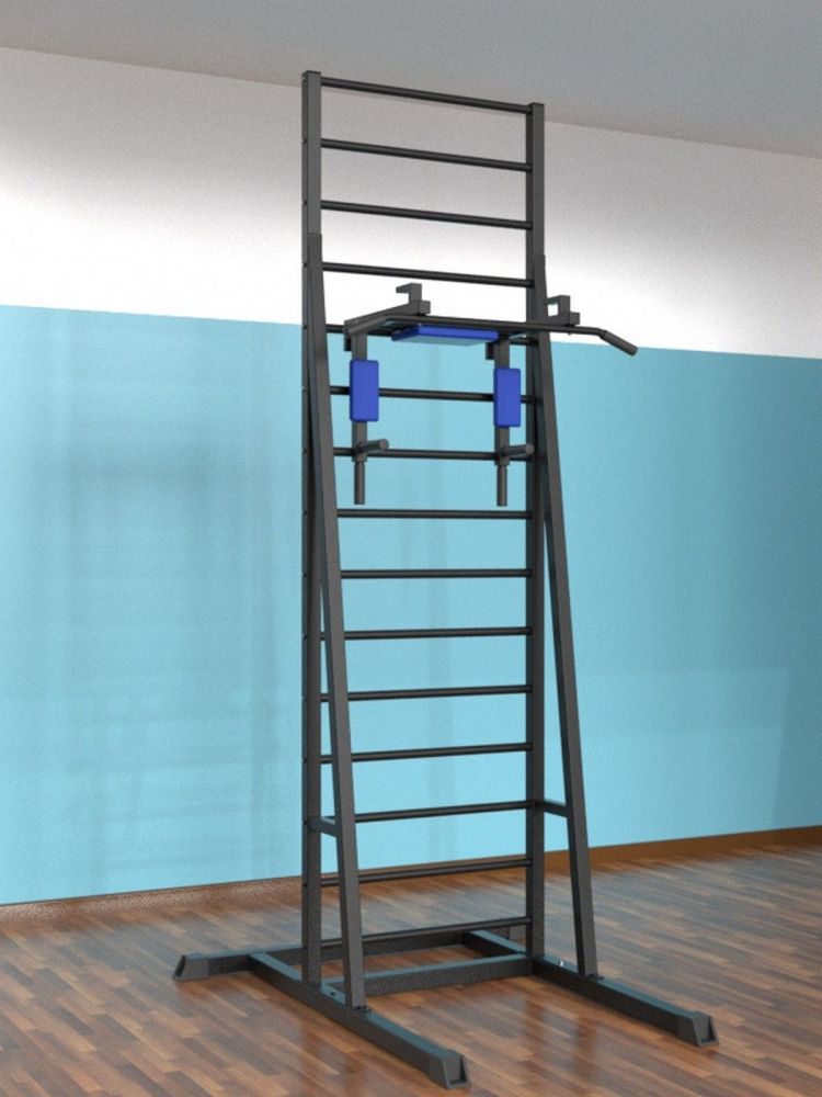 Шведская стенка напольная разборная  с брусьями 3 в 1 Pioner A16194