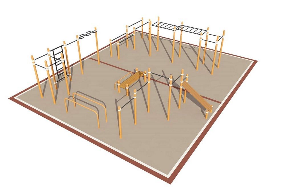 Площадка уличная для воркаут Дворовая  Pioner A16609