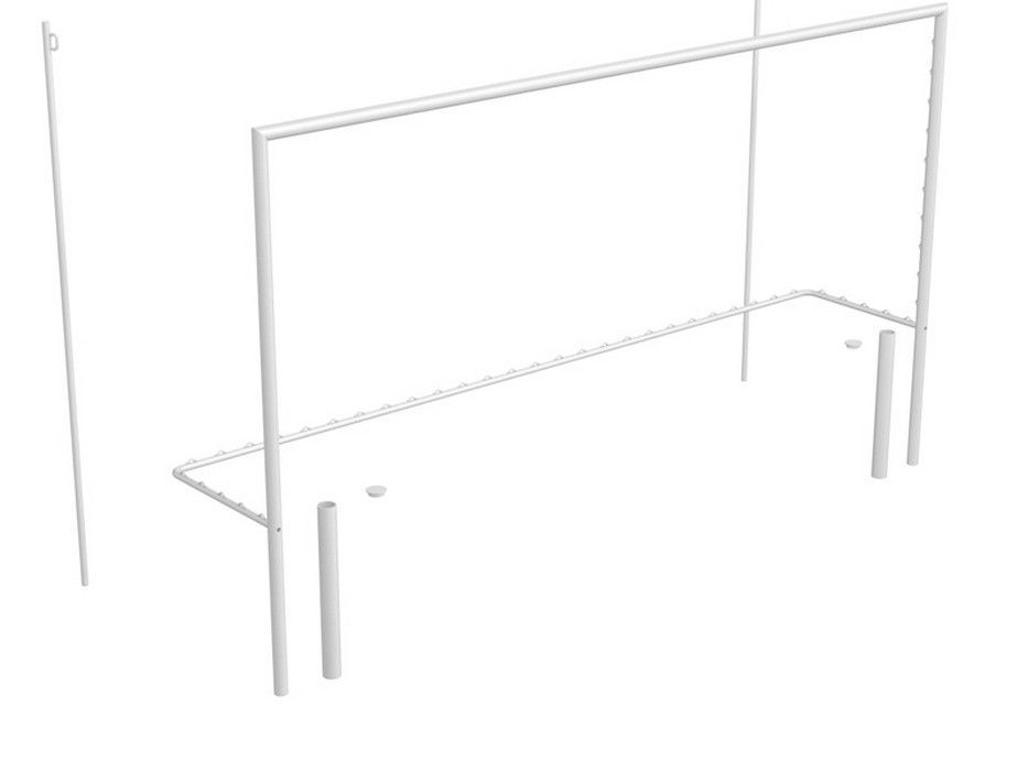Ворота футбольные со стойками натяжения сетки, разборные (2х5 м)  шт Pioner A13835