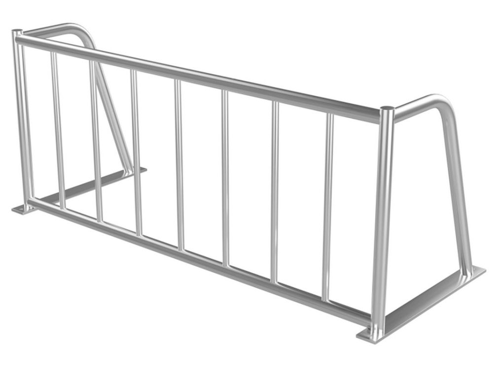 Велопарковка на 8 мест, нержавеющая сталь  Pioner A10115