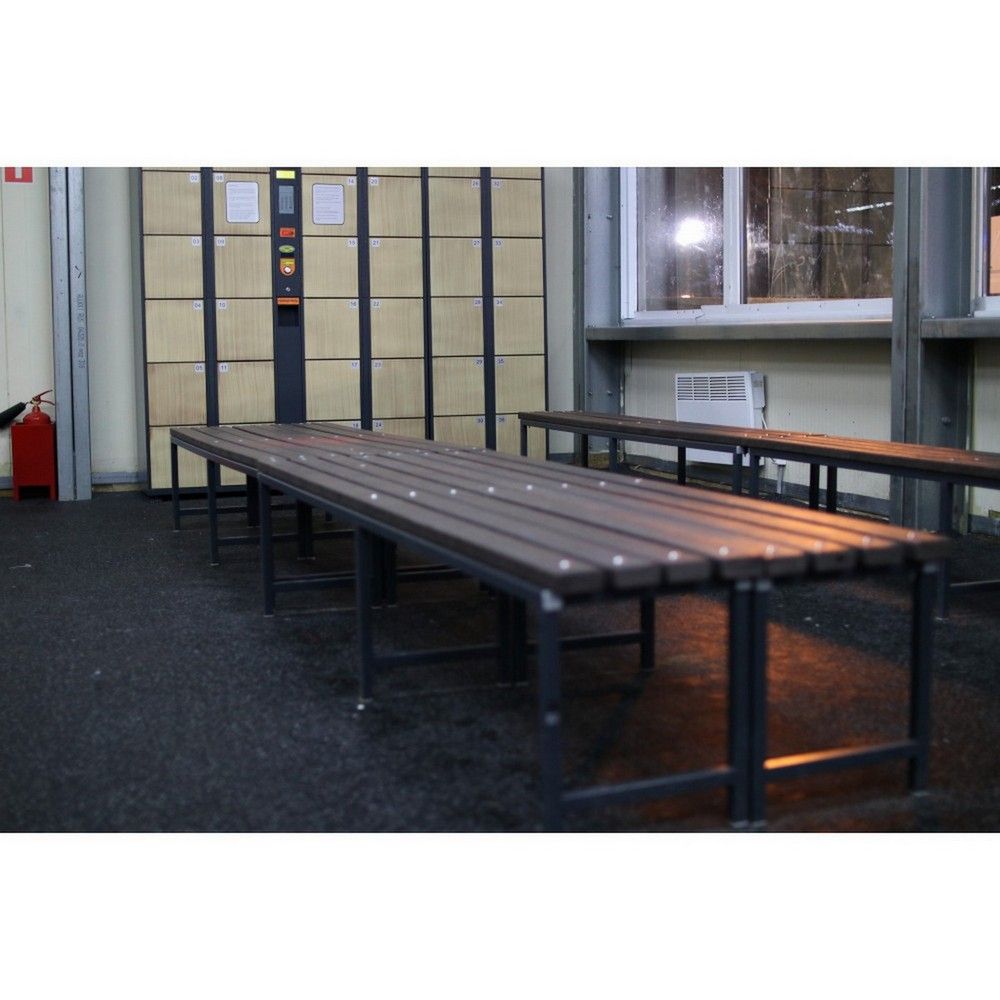 Лавка для раздевалок (пластик 20 мм) 100x33,5х40,5см  L 100/35/40