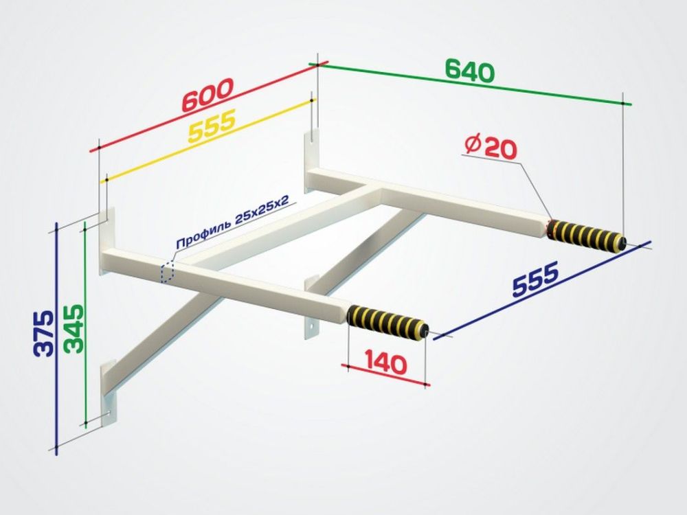 Брусья настенные  Pioner A17128