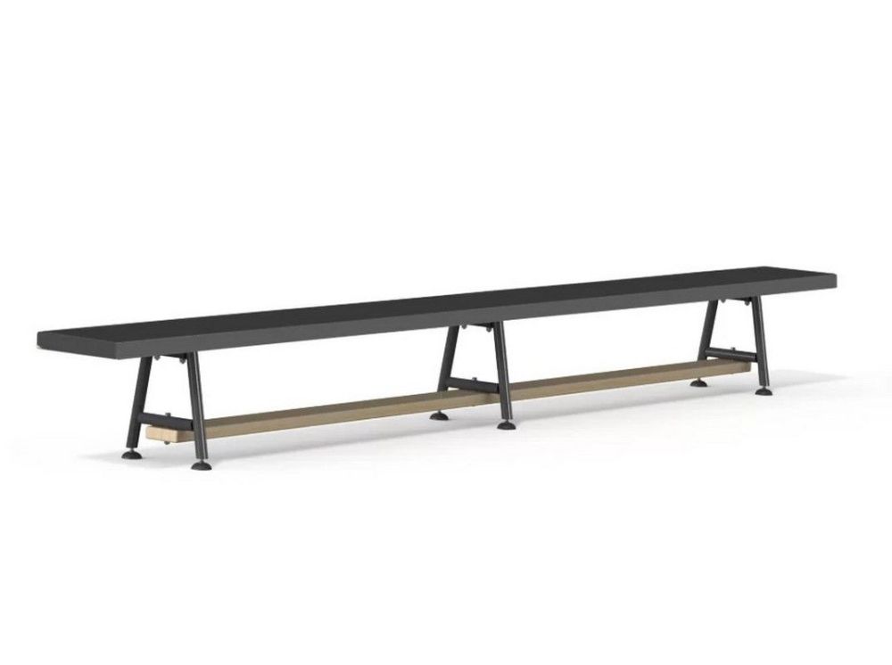 Скамейка гимнастическая мягкая 300 см  (3 регулируемые метал. нож.) Pioner A14134