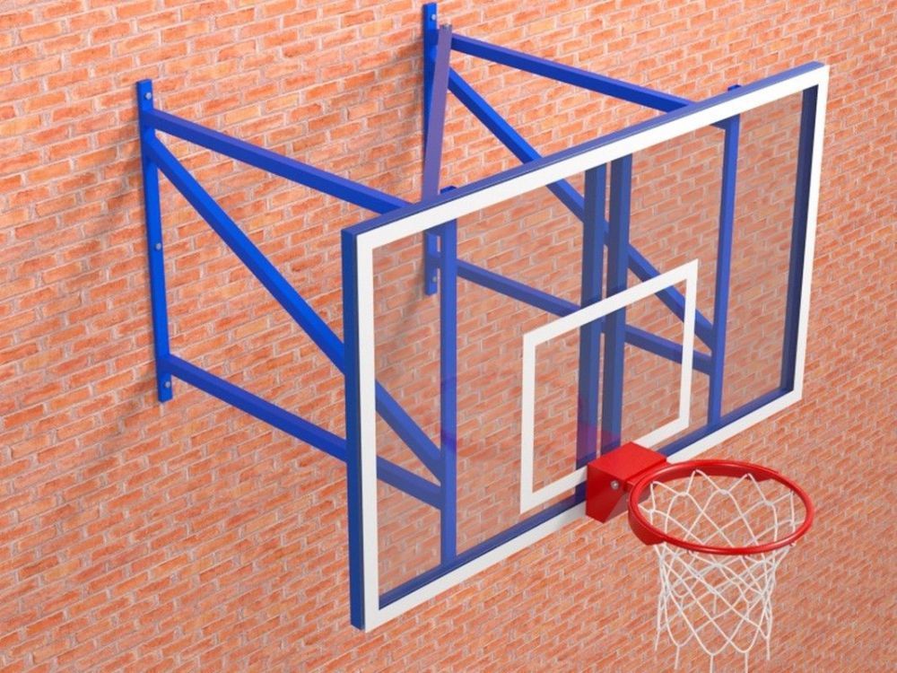 Ферма с выносом 1,2 м с игровым щитом из оргстекла 10 мм и массовым кольцом  Pioner A13324