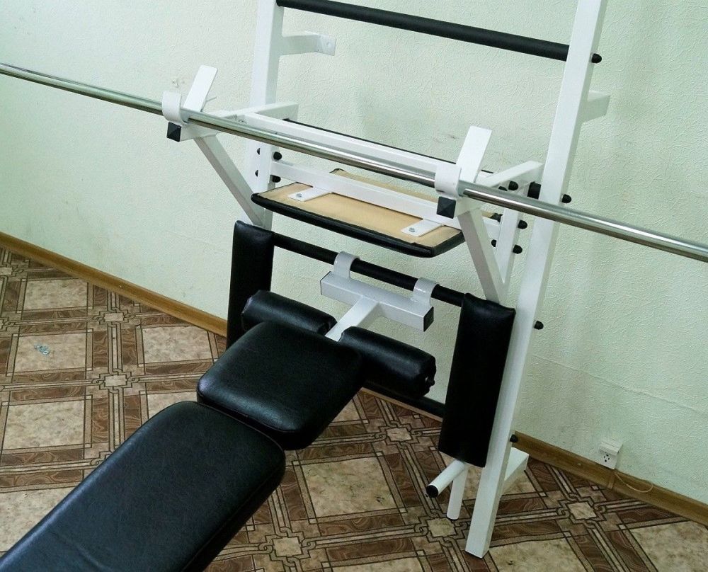 Брусья-пресс и подставка под штангу, серый Pioner A17176