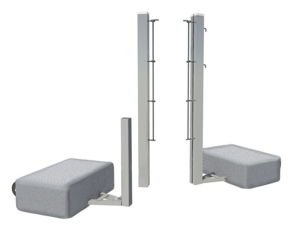 Стойки алюминиевые для большого тенниса мобильные Pioner A14477