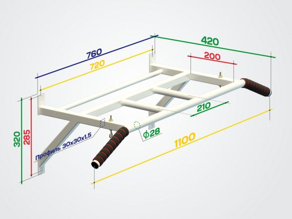 Турник настенный   Pioner A16455