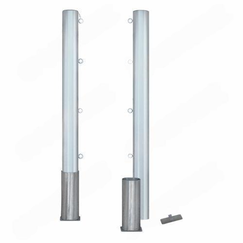 Стационарные стойки для игры в волейбол сидя со скрытым механизмом натяжения сетки Pioner A14446