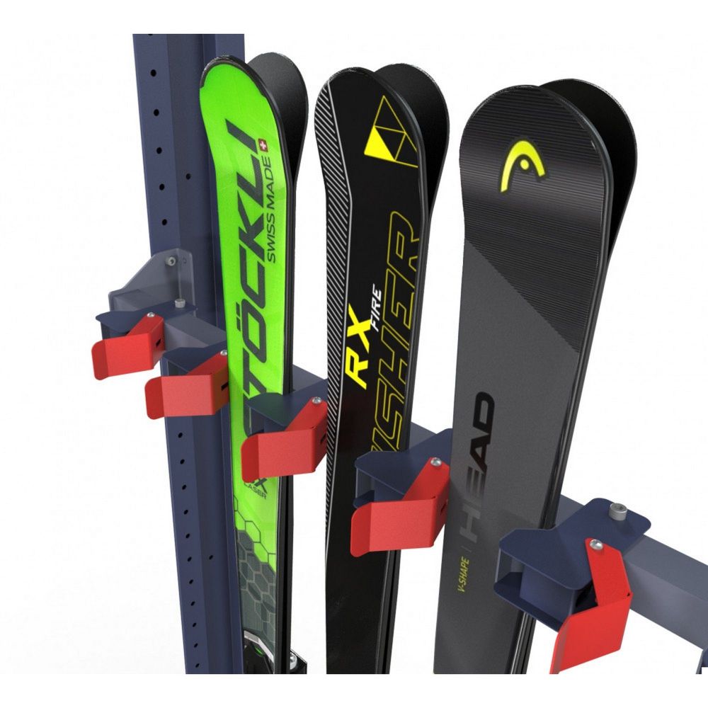 Стеллаж ClipS для горных лыж, односторонний с полками 219х155х45см  ClipS-P-9