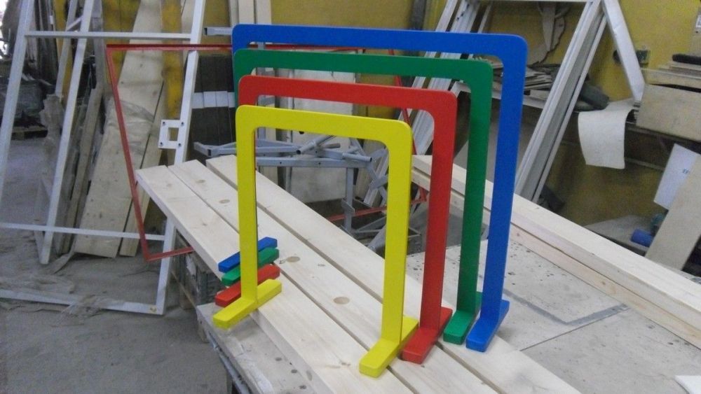 Дуги для подлезания Матрешка, набор 4шт, h60;55;50;45см, фанера  разноцветные Pioner A11432