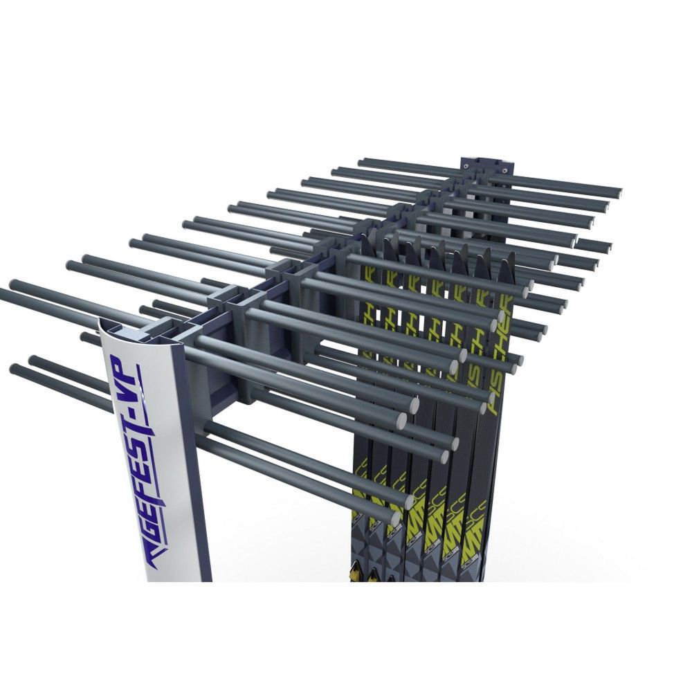 Стеллаж Премиум-У для беговых лыж, двухсторонний 219х243х90см  BLPY-238