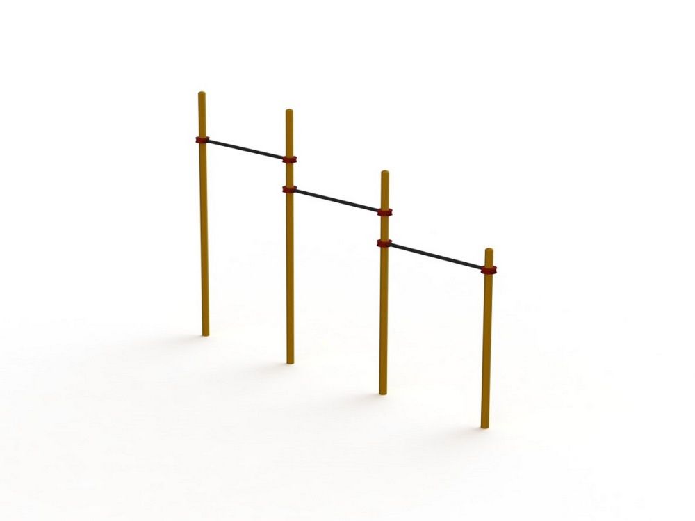 Каскад турников тройной для воркаут Pioner A17241