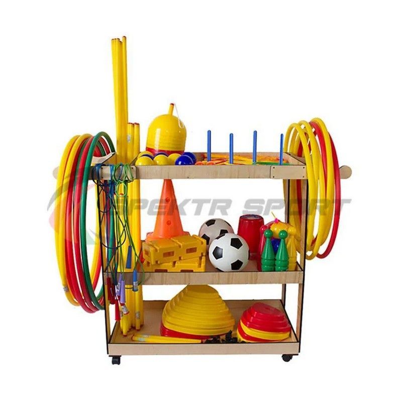 Тележка деревянная со спортинвентарем передвижная  Pioner A14371