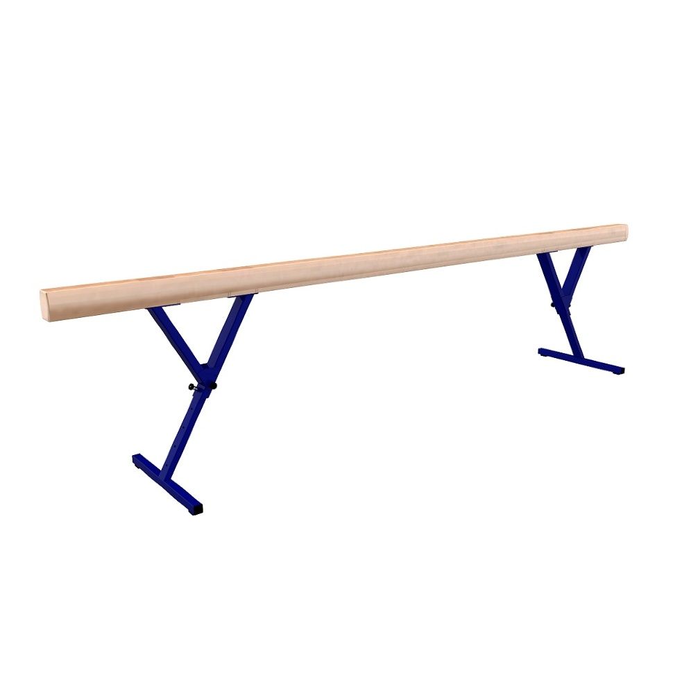 Бревно гимнастическое 5 м высокое переменной высоты, ноги 1,2 м.