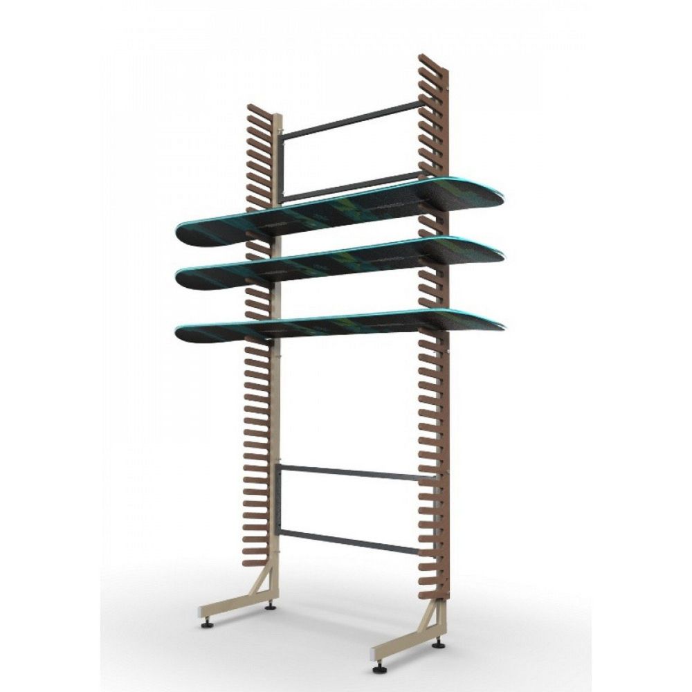 Стеллаж Стандарт СС-1 для сноубордов, односторонний 205х93,5х45см  SS1-38