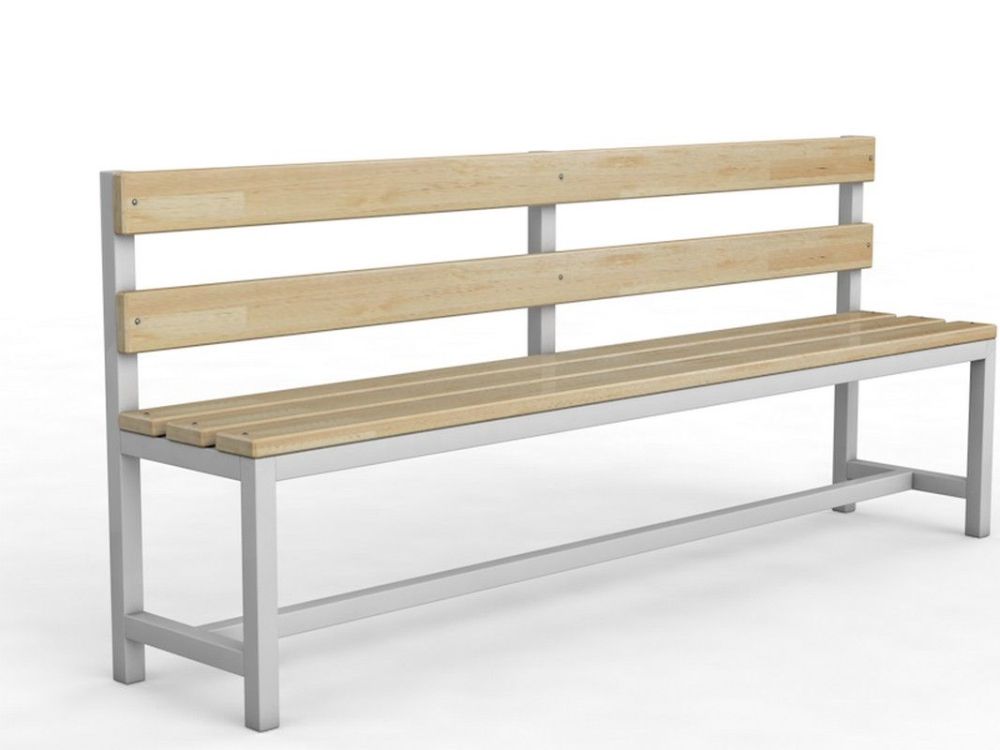 Скамейка для раздевалки со спинкой, 200см  Pioner A16301